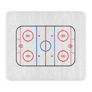 Ice Rink Diagram Hockey Game Graphic Cutting Board