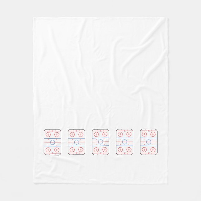 Ice Rink Diagram Hockey Game Style Fleece Blanket (Front)