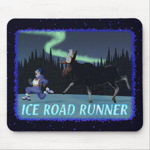 Ice Road Runner Mouse Mat