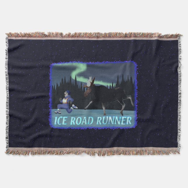 Ice Road Runner Throw Blanket (Front)