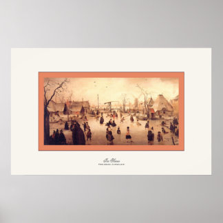 Ice Scene ~ Vintage Fine Art Print. Poster