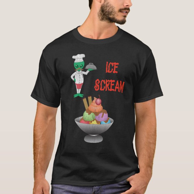 Ice Scream Ice Cream Alien Horror Ice Cream 1 T-Shirt (Front)