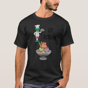 Ice Scream Ice Cream Alien Horror Ice Cream T-Shirt