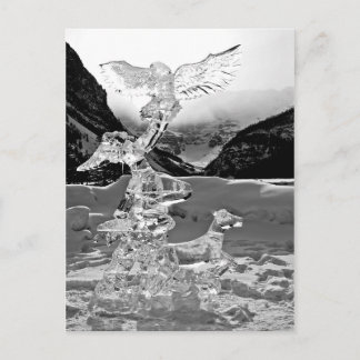 Ice sculpture at Lake Louise, Alberta, Canada Postcard