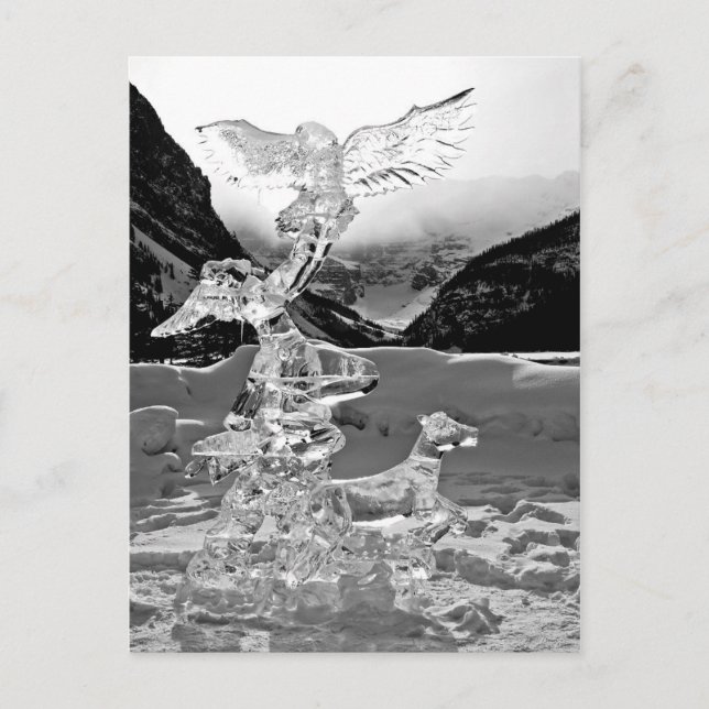 Ice sculpture at Lake Louise, Alberta, Canada Postcard (Front)