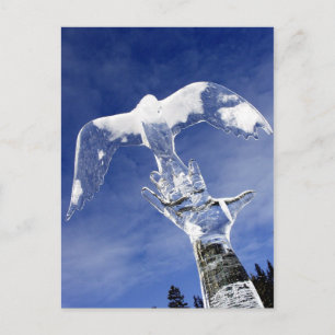 Ice sculpture at Lake Louise, Alberta, Canada Postcard