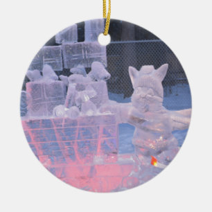 Ice Sculpture Sporting Artist Carving Arctic Gifts Ceramic Tree Decoration
