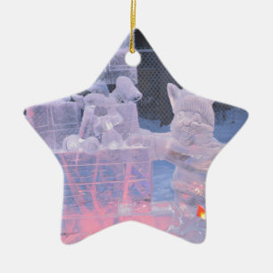 Ice Sculpture Sporting Artist Carving Arctic Gifts Ceramic Tree Decoration