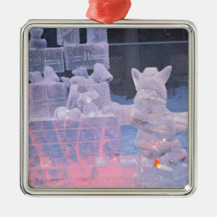 Ice Sculpture Sporting Artist Carving Arctic Gifts Metal Tree Decoration