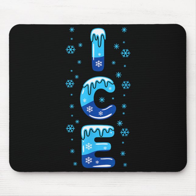 Ice Shirt Adult Kids Men Women Fire And Ice Costum Mouse Mat (Front)