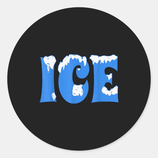 Ice Shirt Halloween Costume Couples Ice Family Hal Classic Round Sticker (Front)