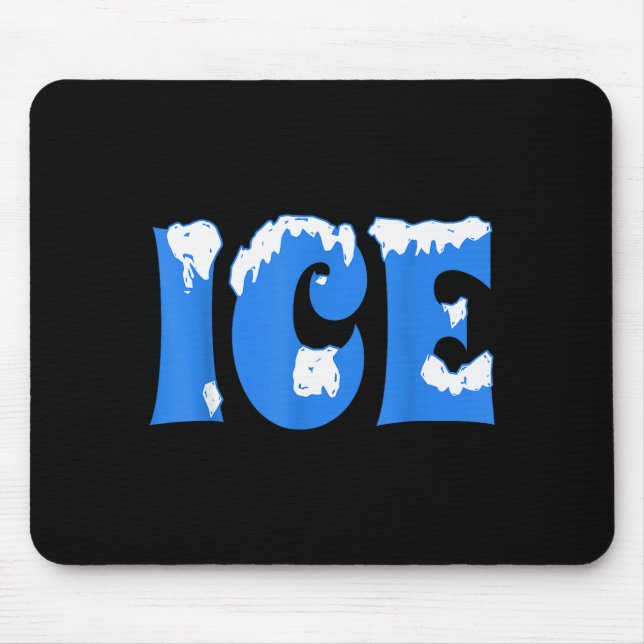 Ice Shirt Halloween Costume Couples Ice Family Hal Mouse Mat (Front)