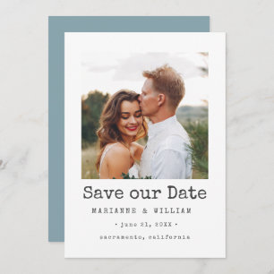 Ice Simple SQUARE Photo wedding save the date