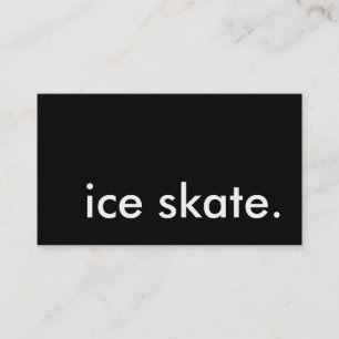 ice skate. business card