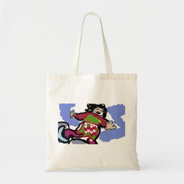 ice skate  dance tote bag (Front)