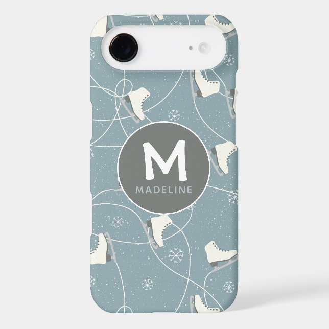 Ice skate & snowflake personalised Case-Mate iPhone case (Back)