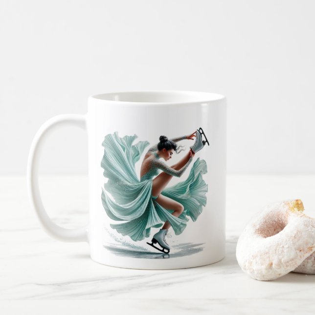 Ice Skater  Coffee Mug (With Donut)