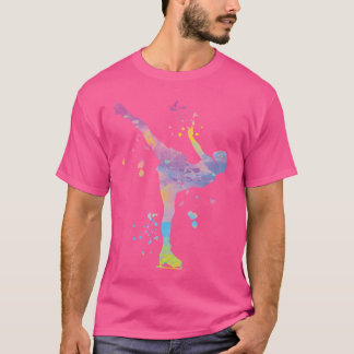 Ice Skater Figure Skating Colourful Girls Ice Skat T-Shirt