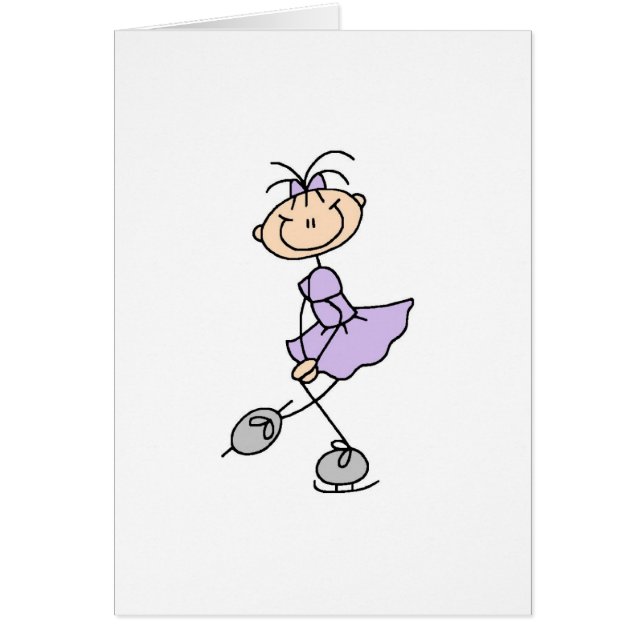 Ice Skater Girl In Lilac Card (Front)