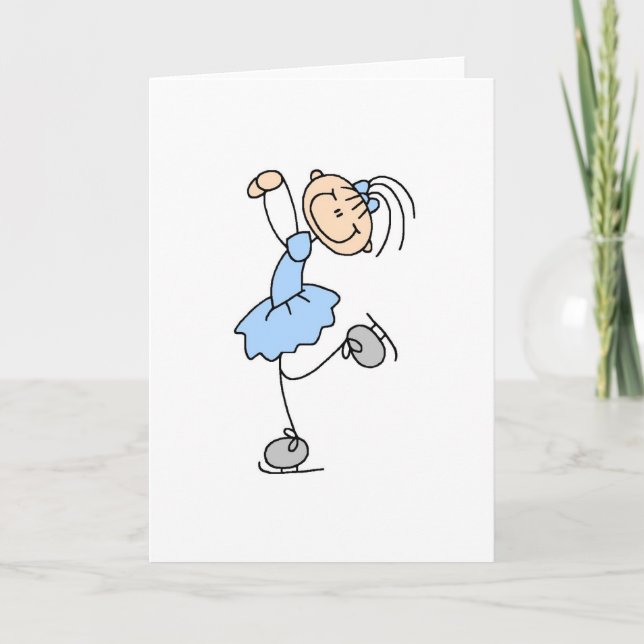 Ice Skater In Blue Card (Front)