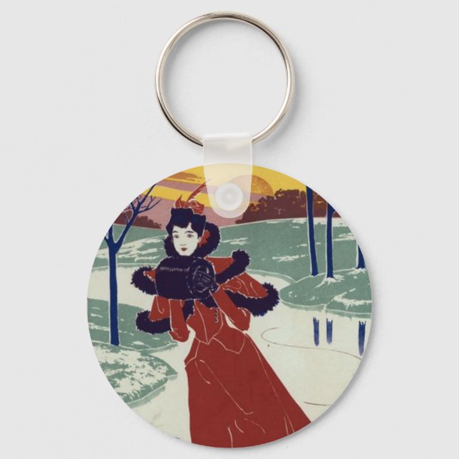 Ice Skater Key Ring (Front)