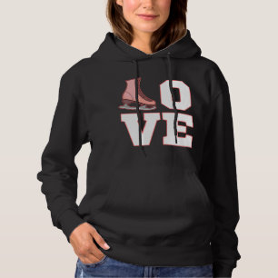 ICE SKATER LOVE Figure Skating Gift Ice Skating Hoodie