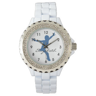 Ice Skater Silhouette Watch