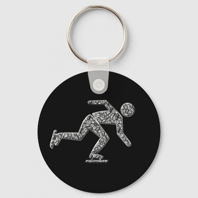 Ice Skater Speeds Key Ring (Front)