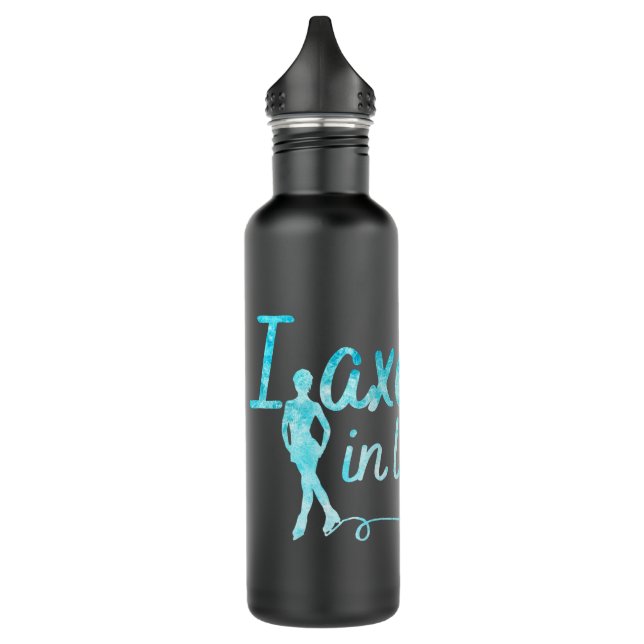 Ice skater water bottle Axel in life frozen blue (Left)