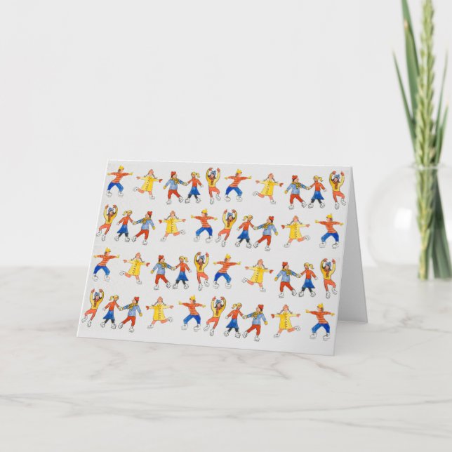 Ice Skaters Art for Charity Card (Front)