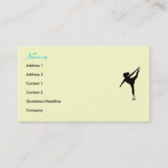 Ice Skaters' Card (Front)