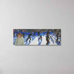 Ice skaters Christmas Fayre Fair Hyde Park Canvas Print