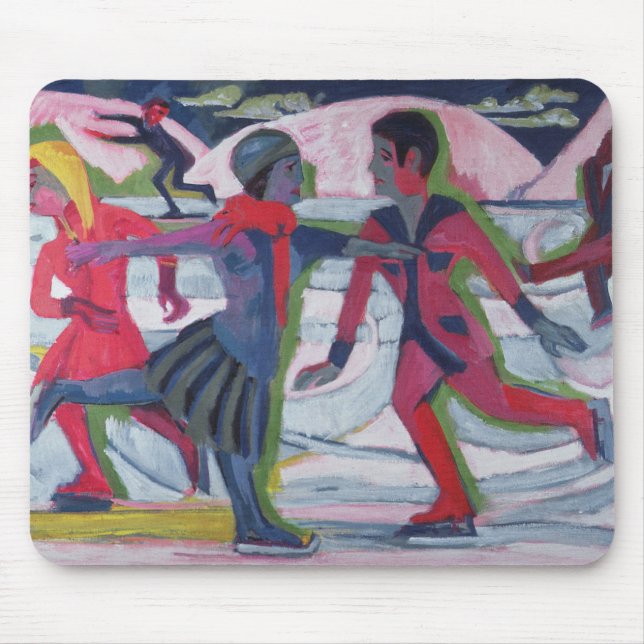 Ice Skaters Mouse Mat (Front)