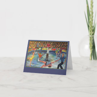 Ice Skaters Note Card