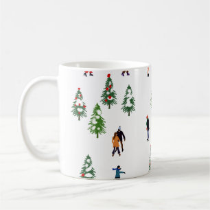 Ice Skaters Pine │ ice skating christmas winter  Coffee Mug