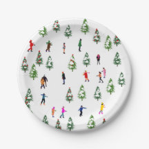 Ice Skaters Pine │ ice skating christmas winter