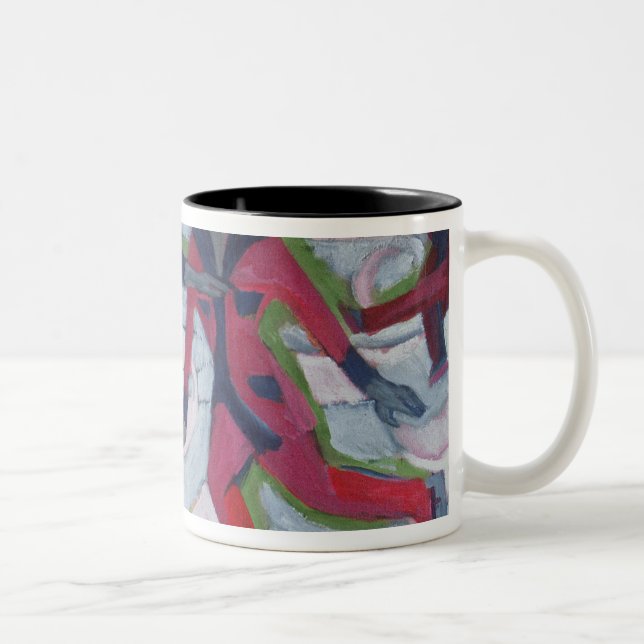 Ice Skaters Two-Tone Coffee Mug (Right)