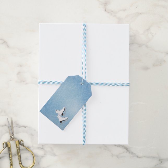 Ice Skates Design Gift Tag (With Twine)
