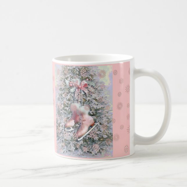 ICE SKATES in PINK by SHARON SHARPE Coffee Mug (Right)