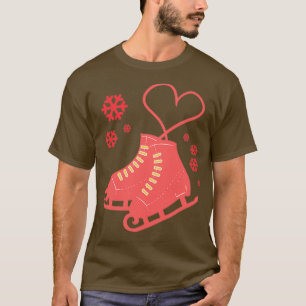 Ice skates run saying ice art run T-Shirt