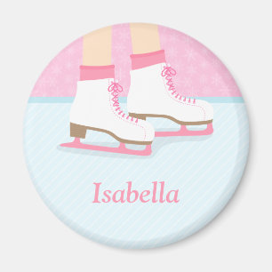 Ice Skates Skating Rink Girls Personalised Magnet