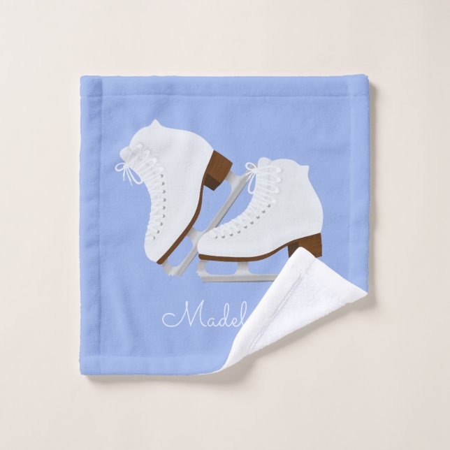 Ice Skates Towel  (Wash Cloth)