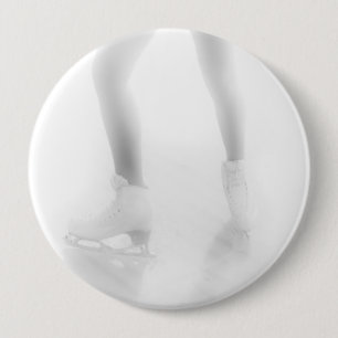 Ice skating 10 cm round badge