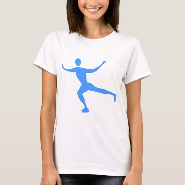 Ice Skating - Baby Blue T-Shirt (Front)
