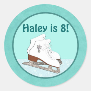Ice Skating Birthday AQUA Ice Princess sticker