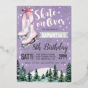 Ice Skating Birthday Invitation