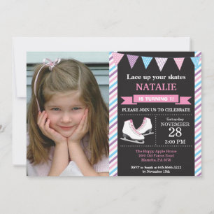 Ice Skating Birthday Invitation 1st Birthday Party