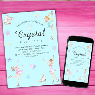 Ice Skating Birthday Invitation, Ice-Skating Party Invitation