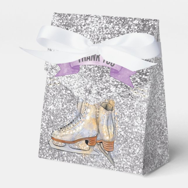 Ice Skating Birthday Party Favour Box (Front Side)