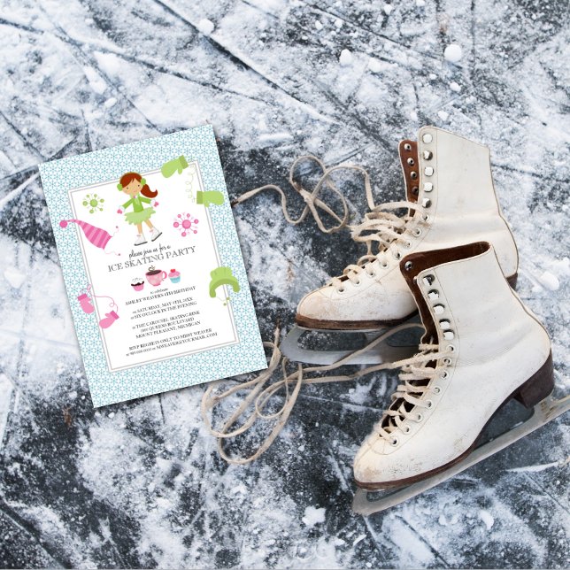 Ice Skating Birthday Party Invitations (Creator Uploaded)